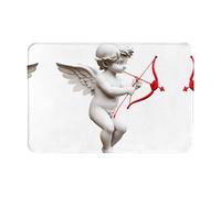 GGNKDL Tapete antideslizante con impresión de Cupido Shooting in Love para interiores y exteriores, apto para entradas de dormitorio y baño, 40,6 x 61 cm