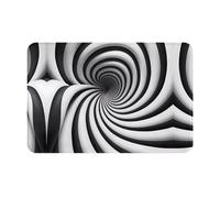 GGNKDL Tapete antideslizante en espiral con ilusión óptica GIF para interiores y exteriores, apto para entradas de dormitorio y baño, 40,6 x 61 cm