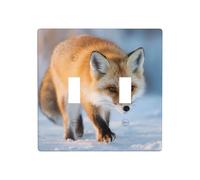 GGNKDL The Fox Who Stepped on Snow - Panel decorativo de pared para interruptor adecuado para áreas residenciales y comerciales de 4.5 x 4.5 pulgadas