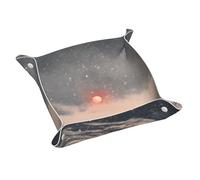 Ggnkdl The Sun On A Snowy Day Prints - Bandeja de almacenamiento de cuero de PVC de calidad media de doble cara para un almacenamiento y organización cómodos