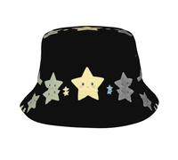 GGNKDL Three Little Stars Prints - Sombrero de verano para viajes al aire libre, un sombrero de playa adecuado tanto para hombres como para mujeres, color negro