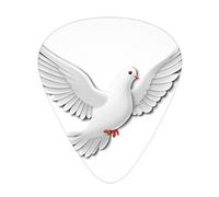 GGNKDL White dove of peace Prints - Púa de guitarra de 12 piezas con tres combinaciones de púas de grosor adecuadas para bajo y ukelele