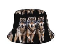 GGNKDL Wolf Pack Prints - Sombrero de verano para viajes al aire libre, un sombrero de playa adecuado tanto para hombres como para mujeres, color negro