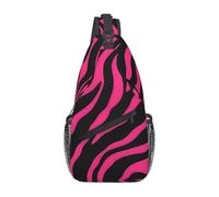 GGNKDL Zebra Tiger Leopard Pink Prints Cross Bandolera adecuada para hombres y mujeres, adecuada para bolsas de fitness y viajes de senderismo