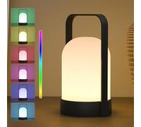 GGNOO Lámpara de mesa portátil inalámbrica LED con batería, impermeable, 8 colores, para mesa, bar, terraza, decoración de Pascua