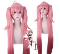 GGOII Tensei shitara Schleim Datta Ken Cosplay Pelucas Milim Nava Peluca Rosa Colas de Caballo Cosplay Peluca Pelo Sintético Resistente al Calor PL-527