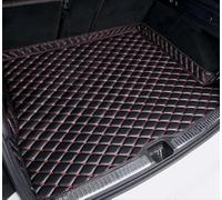 GGOIN Coche Alfombrillas Maletero para Seat Ateca FR/Ateca (2021 2022 2023 2024), Cuero Tronco Trasera Estera Bandeja Forro Antideslizante Alfombra Protección Accesorios,C Black Red