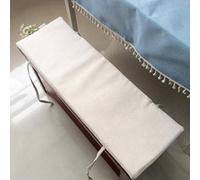 GGoty Cojín antideslizante para banco con lazo, cojín suave para silla o columpio de 2 plazas (blanco, 100 x 35 cm)