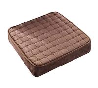 GGoty Cojín elevador para silla, extra grueso de 8 cm, cómodo cojín de asiento cuadrado para silla, cojín de asiento de apoyo para oficina, coche, sofá, sillón (50 x 50 x 8 cm, marrón)