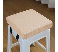 GGoty Cojín Grueso para Silla de Comedor y Taburete - Cuadrado, Antideslizante - para el Hogar y la Escuela (30 x 30 x 8 cm, Beige)