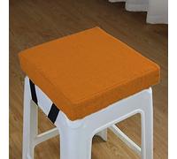 GGoty Cojín Grueso para Silla de Comedor y Taburete - Cuadrado, Antideslizante - para el Hogar y la Escuela (35 x 35 x 5 cm, Naranja)