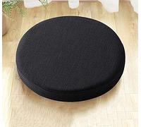 GGoty Cojines redondos para sillas de comedor, cojines de asiento de silla de jardín, cojines de asiento para interiores y exteriores, cojines para oficina, hogar, cocina (40 x 40 x 8 cm), color negro