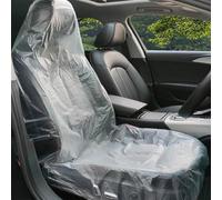 GGoty Fundas desechables de plástico para sillas de coche, a prueba de polvo, transparentes, impermeables, protectores de asiento de vehículo (10 unidades)