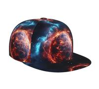 GGsdaf A Meteorite on fire - Gorra de béisbol con diseño de ala plana para papá, para viajes al aire libre, uso diario, viajes, protección solar, color negro