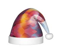 GGsdaf Sombreros de Navidad con estampado de cubo cuántico para niños, adecuados para disfraces de Navidad, regalos de fiesta y trajes de vacaciones.