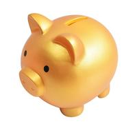 GGTTNRT Hucha para niños y adultos, bonita hucha para niños, para decoración de habitación, regalo para familiares y amigos (dorado)