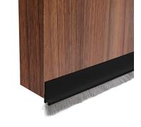 GGTTNRT Tira de cepillo para puerta, burlete para puertas, tira de burlete de puerta, autoadhesiva, cortable, sello de puerta de 100 cm de longitud (negro, 30 mm)