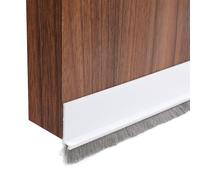 GGTTNRT Tira de cepillo para puerta, burlete para puertas, tira de burlete de puerta, autoadhesiva, cortable, sello de puerta de 100 cm de longitud (blanco, 50 mm)