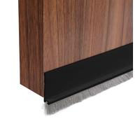 GGTTNRT Tira de cepillo para puerta, burlete para puertas, tira de burlete de puerta, autoadhesiva, cortable, sello de puerta de 100 cm de longitud (negro, 50 mm)