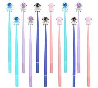 GGUFAY 12 Bolígrafos Divertidos para niños,Kawaii Bolígrafo Silicona Astronauta,Bolígrafos Squishy ayuda,Relajarse, Detalles Cumpleaños Niños,Regalos Cumpleaños Niños Colegio y Fiestas