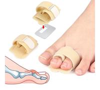 GGUFAY 2 pezzi Corrector Dedos Pies, Corrector Dedo Martillo, Férulas de Dedos de los Pies Para Dedos Rotos, Dedos Torcidos y Dedos Superpuestos, Para Hombres y Mujeres (Almendra)