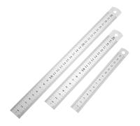 GGUFAY 3 Pcs Regla Metalica,15 cm 20 cm 30cm Doble Regla lateral,Regla de Acero Inoxidable,Metalica de Precisión para Escuelas, Oficinas, Medir, Dibujo