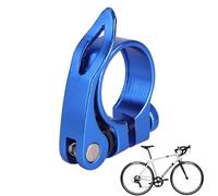 GGUFAY Abrazadera de sillín con liberación rápida de aluminio, cierres de sillín para bicicletas,sillín de aleación de 31,8 mm,Abrazadera para Silla de Bici montaña de Aleación de Alumini(Azul)