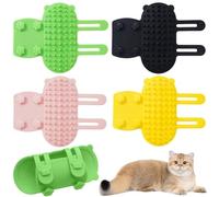 GGUFAY Cepillo Para Gatos Esquina Pack de 4, Cepillo Gato, Masajea y Quitapelos de tu Mascota, Para Gatos de Pelo Corto y Largo, Peine Rascador, Fácil de Instalar