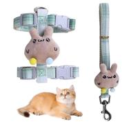 GGUFAY Correa Ajustable Para Conejos, Correa Suave De 120 Cm, Accesorios Para Conejos, ArnéS Para Conejos, Perros PequeñOs Y Otras Mascotas PequeñAs, Verde Salvia (S, 1-4 Kg)