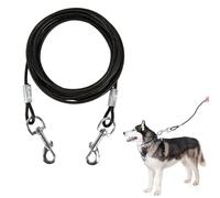GGUFAY Correa de Perro a Prueba de Masticación, Diseño de Doble Gancho,3M Correa de Metal para Perro, Cable de Metal Revestido,Adecuada para Perros Pequeños y Medianos