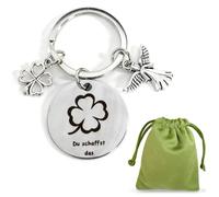 GGUFAY Llaveros con amuletos de la suerte, amuletos alentadores para niños, amuletos para la vuelta al cole y amuletos que motivan a la acción para mujeres