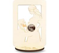 GGUFAY Marco de Fotos Ecografía para Sonograma, para Ecografía de Bebé Portarretrato de Madera imagen ultrasónica bebé regalo mamá embarazada padre Día de la madre San Valentín cuadro ultrasonido