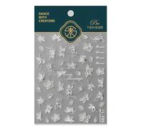 GGUFAY Pegatinas UñAs Flores 5d En Relieve DecoracióN UñAs 3d Mujer Manicura Nail Stickers Art, Pegatinas Adhesivas Transparentes Finas Y