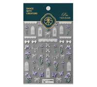 GGUFAY Pegatinas UñAs Iris Flores 5d En Relieve DecoracióN UñAs 3d Mujer Manicura Nail Stickers Art (Iris)