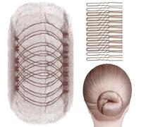 GGUFAY Redecillas Invisibles de Nylon, 20 Redecilla Moño Niña con 40 piezas Horquillas Pelo,Redecilla Moño Ballet Niña,Accesorio de Peinado para Fijar Pelo en Cabeza de Ballet(Café)