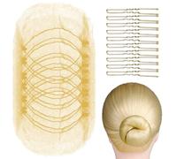 GGUFAY Redecillas Invisibles de Nylon, 20 Redecilla Moño Niña con 40 piezas Horquillas Pelo,Redecilla Moño Ballet Niña,Accesorio de Peinado para Fijar Pelo en Cabeza de Ballet(Oro)
