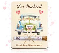 GGUFAY Regalo De Boda En Tubo De Ensayo, Regalos De Boda Creativos De Madera Para Los Novios, Los Mejores Deseos