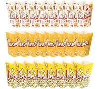 GGUFAY Set de 24 Cajas Palomitas, Bolsas de Palomitas,Carton Caramelo Contenedor,Palomitas Cajas,para Picnics Noches de Cine Preferencias de Boda,9 * 5.7 * 16CM(3 Estilos)