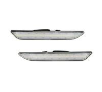 Ggwqfuh Automóvil Antiniebla Trasero Para Ford Para Mustang 2015-2023 Rojo Blanco Guardabarros Trasero Marcador Luz Estacionamiento Luces Conducción Lámparas Laterales 12V(Clear Lens white)