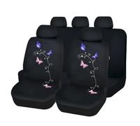 Ggwqfuh Fundas Universales para Asientos De Coche con Bordado Mariposas Accesorios para El Interior del para Mujer Fundas Asientos Coche