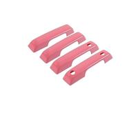 Ggwqoops Manija Puerta Automóvil Para Ford Para F150 2021 2022 2023 2024 2025 Embellecedor Manija Puerta Fibra Carbono ABS Adhesivo Decorativo Accesorios Exteriores Coche(Pink)