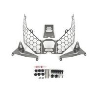 Ggwqoops Moto Protector Red Cubierta Faro Para ZONTES 368G Carenado Delantero De Motocicleta Faro Lámpara Rejilla Protección Cubierta Malla Pantalla(Stainless Steel)