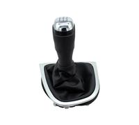 Ggwqoops Pomo Palanca Marchas Para Clio 4 IV MK4 2012-2019 LHD 5/6 Perilla De Cambio Velocidad Cubierta Bota Polaina Cabezal Con Antipolvo Caja Cambios(Chrome 5 Speed)