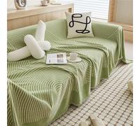 GGWYBAFS Funda de sofá Moderna Minimalista de Cobertura Completa, Funda de Manta de sofá, diseño de línea Simple for Todas Las Estaciones, instalación fácil de una Pieza.(Green,180x130cm/71x51in)