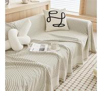 GGWYBAFS Funda de sofá Moderna Minimalista de Cobertura Completa, Funda de Manta de sofá, diseño de línea Simple for Todas Las Estaciones, instalación fácil de una Pieza.(White,180x130cm/71x51in)