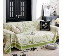 GGWYBAFS Funda de Toalla de sofá Francesa Vintage, Funda de sofá de Alta Gama, se Puede Utilizar como sábanas, chales, manteles Decorativos, etc.(Green,180 * 180cm/71x71in)