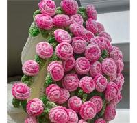 GGWYBAFS Handmade Rose Flower Crochet Blanket - Lightweight Summer Throw Blanket, Machine Washable，Suitable for Bedroom and Bohemian Decor(Style 1,100cm)