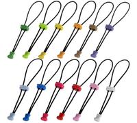 GGXZHT 12 Piezas Pinza Cierre Bolsa de Alimentos, Correa universal Pinzas Bolsas Alimentos con Hebilla de Ajuste y Cuerda, para Cerrar la Bolsa de la Compra, Fijación de Caña de Pescar (15cm)