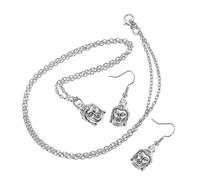 GGYTMQL 1 juego de collar y pendientes de gancho para mujer, joyas elegantes para bodas y ocasiones especiales disponibles