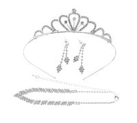 GGYTMQL 1 juego de joyería elegante para novia, collar simple con diamantes de imitación, accesorios para bodas, fiestas, ocasiones especiales, diseño cómodo y ligero